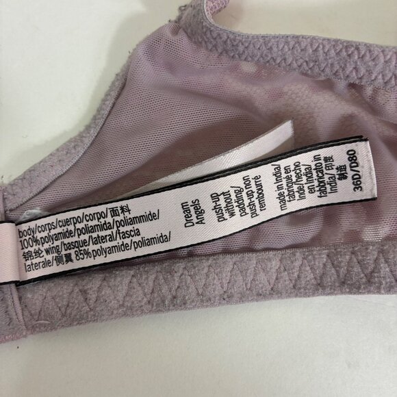Dream Angels Push-up Without Padding Pink Lace Bra Sz 36D Feminine Everyday - Picture 7 of 7